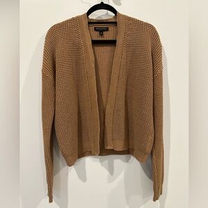 Banana Republic Factory caramel waffle texture cardigan M
